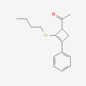 molecular formula C16H20OSe B12524373 Ethanone, 1-[2-(butylseleno)-3-phenyl-2-cyclobuten-1-yl]- CAS No. 820963-08-4