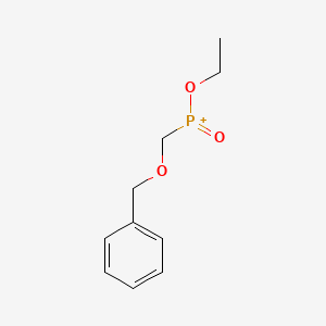molecular formula C10H14O3P+ B12524398 Phosphinic acid, [(phenylmethoxy)methyl]-, ethyl ester CAS No. 653585-12-7