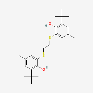 molecular formula C24H34O2S2 B12524451 Phenol, 2,2'-[1,2-ethanediylbis(thio)]bis[6-(1,1-dimethylethyl)-4-methyl- CAS No. 663910-59-6