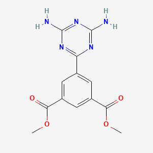 molecular formula C13H13N5O4 B12524481 Dimethyl 5-(4,6-diamino-1,3,5-triazin-2-yl)benzene-1,3-dicarboxylate 