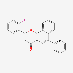 molecular formula C25H15FO2 B12524525 2-(2-Fluorophenyl)-6-phenyl-4H-naphtho[1,2-b]pyran-4-one CAS No. 652138-33-5