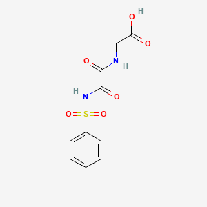molecular formula C11H12N2O6S B12524534 N-{[(4-Methylbenzene-1-sulfonyl)amino](oxo)acetyl}glycine CAS No. 701210-32-4
