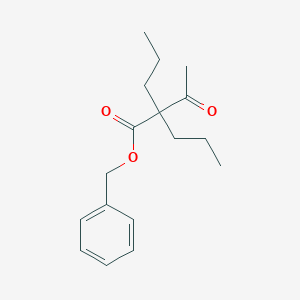 molecular formula C17H24O3 B12524621 Benzyl 2-acetyl-2-propylpentanoate CAS No. 675118-95-3