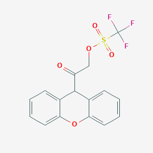 molecular formula C16H11F3O5S B12524627 Methanesulfonic acid, trifluoro-, 2-oxo-2-(9H-xanthen-9-yl)ethyl ester CAS No. 817160-39-7