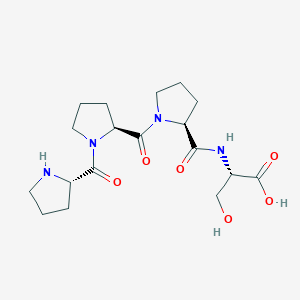 molecular formula C18H28N4O6 B12524718 L-Prolyl-L-prolyl-L-prolyl-L-serine CAS No. 672297-58-4
