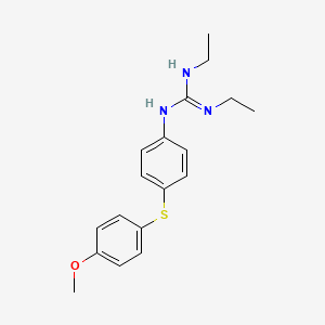 molecular formula C18H23N3OS B12524727 Guanidine, N,N'-diethyl-N''-[4-[(4-methoxyphenyl)thio]phenyl]- CAS No. 677343-06-5