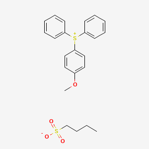 molecular formula C23H26O4S2 B12524739 (4-Methoxyphenyl)(diphenyl)sulfanium butane-1-sulfonate CAS No. 669088-16-8