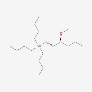 molecular formula C19H40OSn B12524755 Tributyl[(3R)-3-methoxyhex-1-en-1-yl]stannane CAS No. 867267-80-9