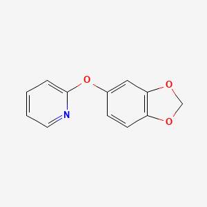 molecular formula C12H9NO3 B12524769 2-(Benzo[d][1,3]dioxol-5-yloxy)pyridine 