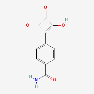molecular formula C11H7NO4 B12524778 Benzamide, 4-(2-hydroxy-3,4-dioxo-1-cyclobuten-1-yl)- CAS No. 655249-79-9
