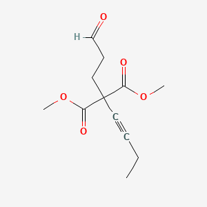 molecular formula C12H16O5 B12524812 Dimethyl (but-1-yn-1-yl)(3-oxopropyl)propanedioate CAS No. 828913-54-8