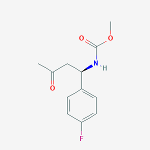 molecular formula C12H14FNO3 B12524824 Methyl [(1R)-1-(4-fluorophenyl)-3-oxobutyl]carbamate CAS No. 865086-31-3
