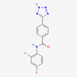 molecular formula C14H9F2N5O B12524825 N-(2,4-difluorophenyl)-4-(2H-tetrazol-5-yl)benzamide CAS No. 651769-81-2