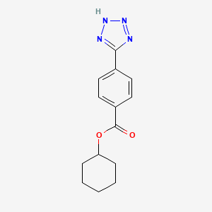 molecular formula C14H16N4O2 B12524832 cyclohexyl 4-(2H-tetrazol-5-yl)benzoate CAS No. 651769-19-6