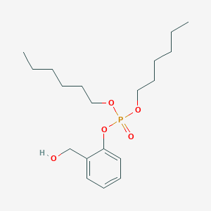 molecular formula C19H33O5P B12524868 Dihexyl 2-(hydroxymethyl)phenyl phosphate CAS No. 141896-78-8