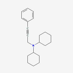molecular formula C21H29N B12524998 N-Cyclohexyl-N-(3-phenylprop-2-yn-1-yl)cyclohexanamine CAS No. 801304-96-1