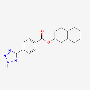 molecular formula C18H22N4O2 B12525002 Decahydronaphthalen-2-yl 4-(2H-tetrazol-5-yl)benzoate CAS No. 651769-35-6