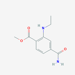 molecular formula C11H14N2O3 B12525004 Methyl 4-carbamoyl-2-(ethylamino)benzoate CAS No. 652998-62-4