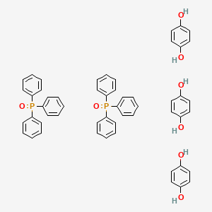 molecular formula C54H48O8P2 B12525032 Benzene-1,4-diol--oxo(triphenyl)-lambda~5~-phosphane (3/2) CAS No. 869734-69-0