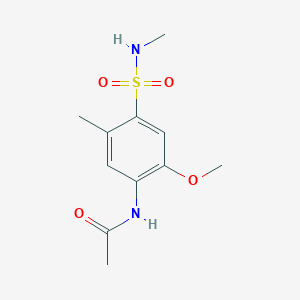 molecular formula C11H16N2O4S B12525037 N-[2-Methoxy-5-methyl-4-(methylsulfamoyl)phenyl]acetamide CAS No. 652973-59-6