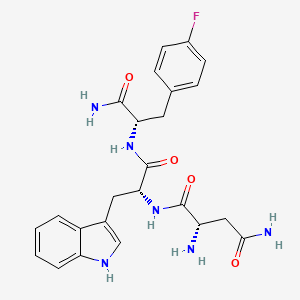 molecular formula C24H27FN6O4 B12525057 L-Asparaginyl-D-tryptophyl-4-fluoro-L-phenylalaninamide CAS No. 752250-89-8
