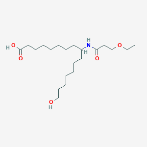 molecular formula C21H41NO5 B12525058 9-(3-Ethoxypropanamido)-16-hydroxyhexadecanoic acid CAS No. 833484-05-2