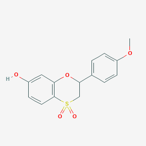 molecular formula C15H14O5S B12525068 1,4-Benzoxathiin-7-ol, 2,3-dihydro-2-(4-methoxyphenyl)-, 4,4-dioxide CAS No. 865541-40-8
