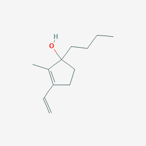 molecular formula C12H20O B12525108 1-Butyl-3-ethenyl-2-methylcyclopent-2-en-1-ol CAS No. 651706-48-8