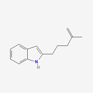 molecular formula C14H17N B12525124 2-(4-Methylpent-4-en-1-yl)-1H-indole CAS No. 683800-28-4