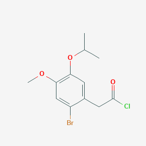 molecular formula C12H14BrClO3 B12525168 Benzeneacetyl chloride, 2-bromo-4-methoxy-5-(1-methylethoxy)- CAS No. 655234-61-0