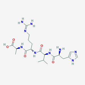 molecular formula C20H35N9O5 B12525185 L-Histidyl-L-valyl-N~5~-(diaminomethylidene)-L-ornithyl-L-alanine CAS No. 798540-96-2