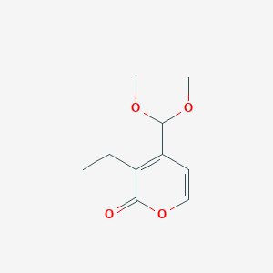 molecular formula C10H14O4 B12525190 4-(Dimethoxymethyl)-3-ethyl-2H-pyran-2-one CAS No. 820986-02-5