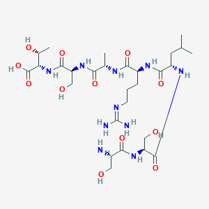 molecular formula C28H52N10O12 B12525252 L-Threonine, L-seryl-L-seryl-L-leucyl-L-arginyl-L-alanyl-L-seryl- CAS No. 680972-45-6