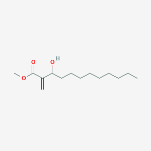 molecular formula C14H26O3 B12525287 Methyl 3-hydroxy-2-methylidenedodecanoate CAS No. 682350-74-9