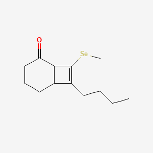 molecular formula C13H20OSe B12525294 Bicyclo[4.2.0]oct-7-en-2-one, 7-butyl-8-(methylseleno)- CAS No. 820963-21-1