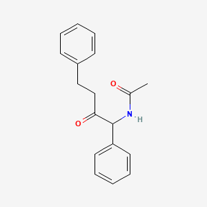 molecular formula C18H19NO2 B12525295 Acetamide, N-(2-oxo-1,4-diphenylbutyl)- CAS No. 655242-05-0