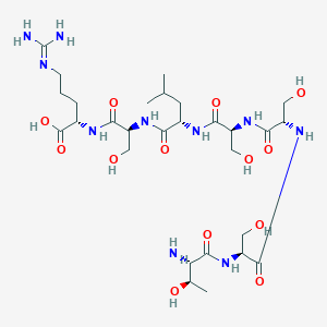 molecular formula C28H52N10O13 B12525353 L-Threonyl-L-seryl-L-seryl-L-seryl-L-leucyl-L-seryl-N~5~-(diaminomethylidene)-L-ornithine CAS No. 868595-15-7