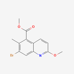molecular formula C13H12BrNO3 B12525367 Methyl 7-bromo-2-methoxy-6-methylquinoline-5-carboxylate 