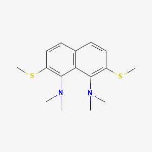 molecular formula C16H22N2S2 B12525370 1,8-Naphthalenediamine, N,N,N',N'-tetramethyl-2,7-bis(methylthio)- CAS No. 651738-69-1