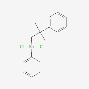 molecular formula C16H18Cl2Sn B12525395 Dichloro(2-methyl-2-phenylpropyl)phenylstannane CAS No. 671213-77-7