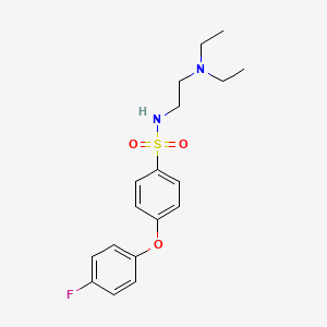molecular formula C18H23FN2O3S B12525591 N-[2-(Diethylamino)ethyl]-4-(4-fluorophenoxy)benzene-1-sulfonamide CAS No. 819076-83-0