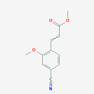 molecular formula C12H11NO3 B12525618 Methyl 3-(4-cyano-2-methoxyphenyl)prop-2-enoate CAS No. 652997-58-5