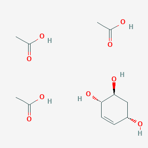 molecular formula C12H22O9 B12525663 acetic acid;(1S,2S,4S)-cyclohex-5-ene-1,2,4-triol CAS No. 676543-77-4
