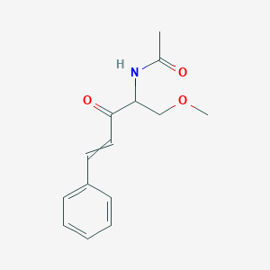 molecular formula C14H17NO3 B12525677 N-(1-methoxy-3-oxo-5-phenylpent-4-en-2-yl)acetamide CAS No. 655242-09-4