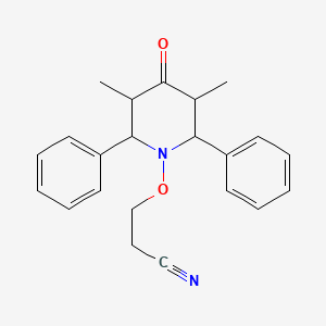 molecular formula C22H24N2O2 B12525679 Propanenitrile, 3-[(3,5-dimethyl-4-oxo-2,6-diphenyl-1-piperidinyl)oxy]- CAS No. 677007-26-0