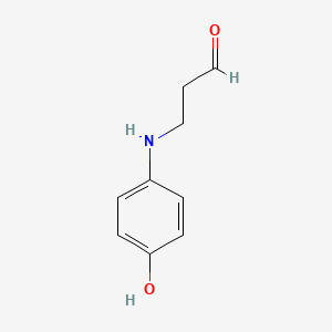 molecular formula C9H11NO2 B12525696 3-(4-Hydroxyanilino)propanal CAS No. 674293-04-0