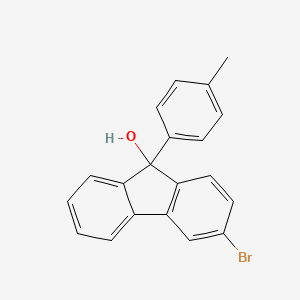 molecular formula C20H15BrO B12525766 3-Bromo-9-p-tolyl-9H-fluoren-9-ol 