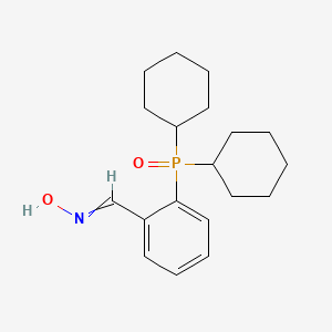 molecular formula C19H28NO2P B12525779 N-{[2-(Dicyclohexylphosphoryl)phenyl]methylidene}hydroxylamine CAS No. 861805-97-2
