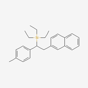 molecular formula C25H32Si B12525784 Triethyl[1-(4-methylphenyl)-2-(naphthalen-2-yl)ethyl]silane CAS No. 656824-67-8