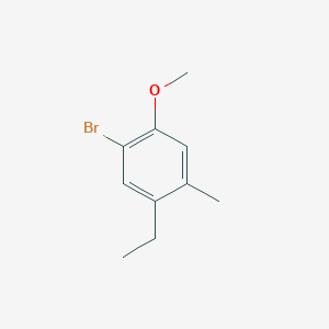 molecular formula C10H13BrO B12525787 1-Bromo-5-ethyl-2-methoxy-4-methylbenzene CAS No. 725227-63-4